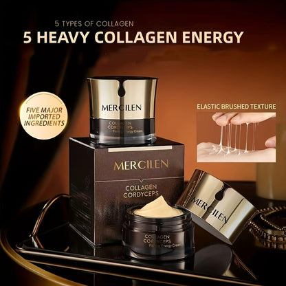 Face Cream Cordyceps Collagen 50g Formula with Squalane, Glycerin and Alcohol-Free Bottle Format