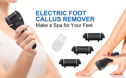 Electric Foot File 14-in-1 Rechargeable Pedicure Kit 3 Roller Heads Dead Skin Callus Remover Portable Foot Scrubber Professional Foot Care