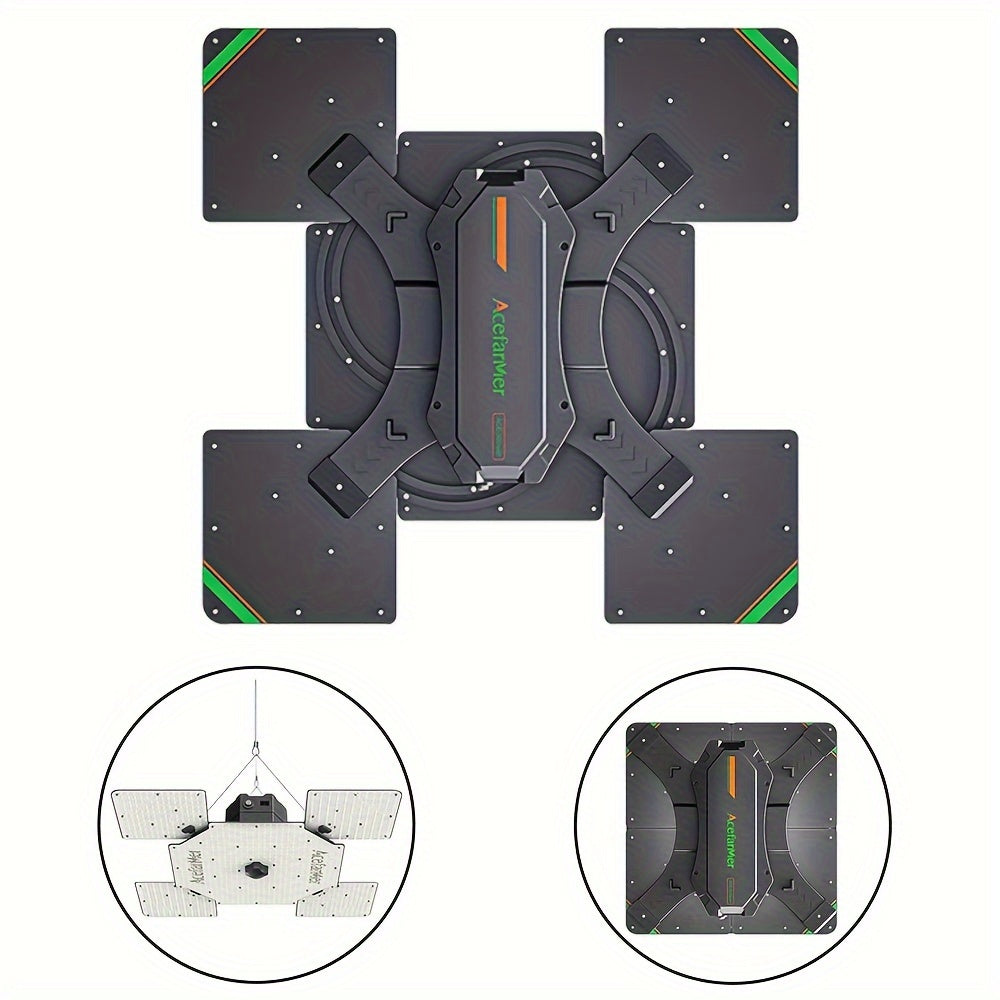 LED Grow Light Full Spectrum 4x4 ft High PAR Coverage, Aluminum Alloy Board Fast Heat Dissipation Full-Cycle Growth
