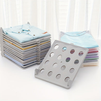 Foldable Stackable Clothes Folding Board Organizer for Shirts Pants Dresses, Plastic, Space-Saving