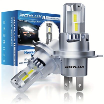 H4 LED Headlight Bulbs 60000LM 120W 6500K White High Low Beam Conversion Kit, 9003 HB2 HIR2 9012 Mini CSP Chips Non-Polarity EMC