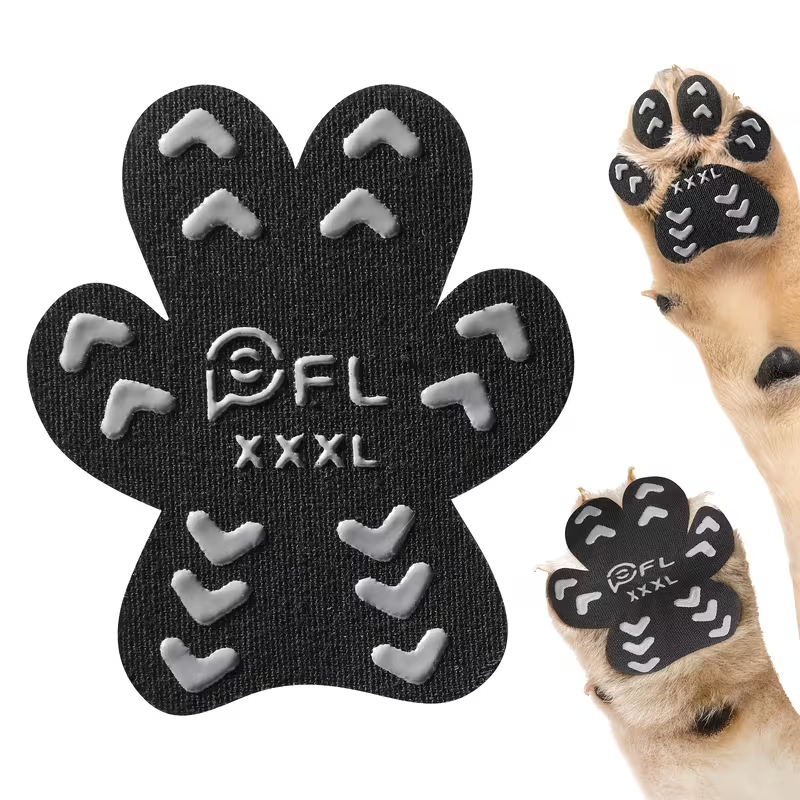 Dog Paw Pads Anti-Slip Sticker Protector 12 Sets 48pcs – Traction Grip Paw Stickers for Senior Dogs on Hardwood Floors