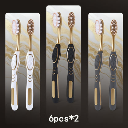 Gloryin Soft Bristle Toothbrush Set Anti-Slip Olive Handle Full Size Head Gentle Gum Care Daily Oral Hygiene