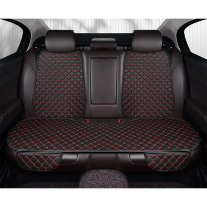 Car Seat Cover Rear Bench Protector with Source-Listed Water-Resistant Surface in Black or Red