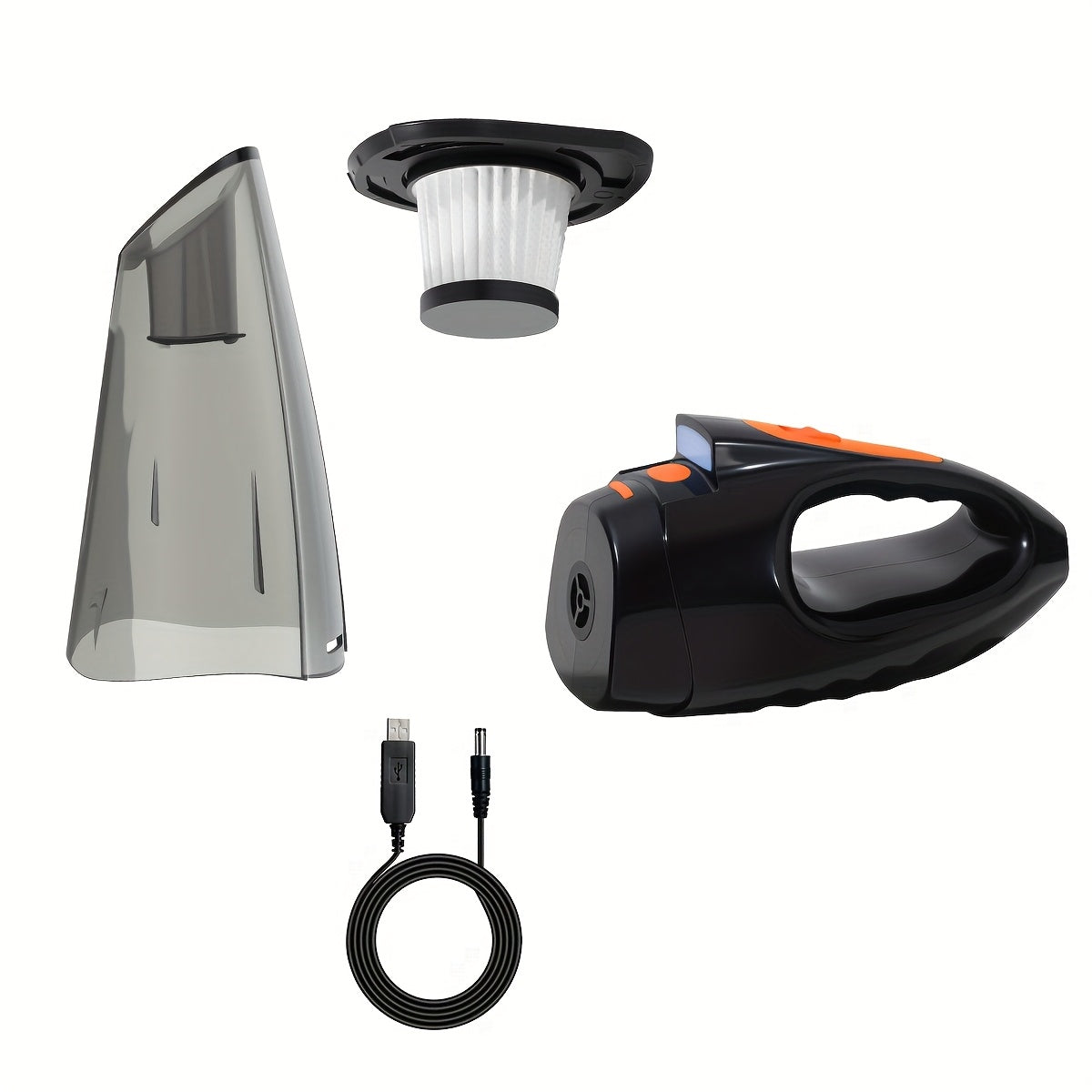 Handheld Vacuum Cleaner with 9000Pa Suction, 4000mAh Battery, Five Attachments and Two Color Options