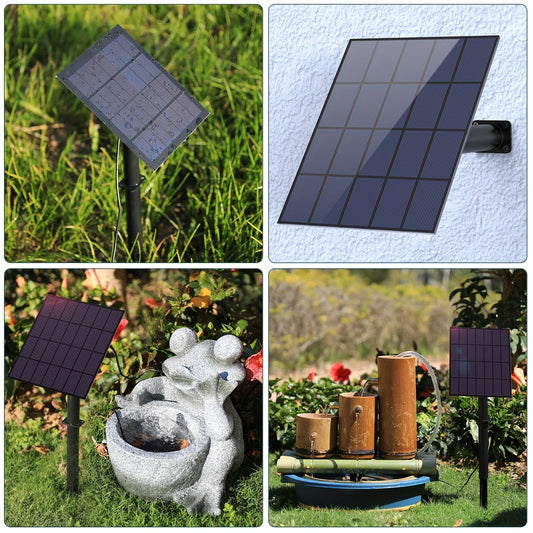 Separate-Panel Solar Fountain Pump with 1.5W, 2.5W, 3.5W and 9W Checkout Options and Nozzle Sets