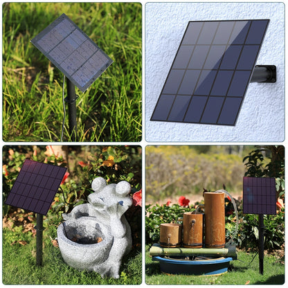 Separate-Panel Solar Fountain Pump with 1.5W, 2.5W, 3.5W and 9W Checkout Options and Nozzle Sets