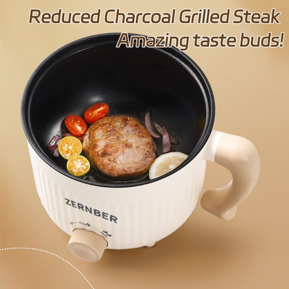 Electric Hot Pot Portable Electric Wok, Non-Stick Coating, Triple Power Control, Multi-Functional Stewpot for Hotpot