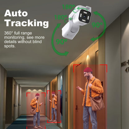 5MP Dual Lens PTZ WiFi Security Camera 360° with AI Motion Detection – Xparkin Full Color Night Vision, Sound & Motion Alerts
