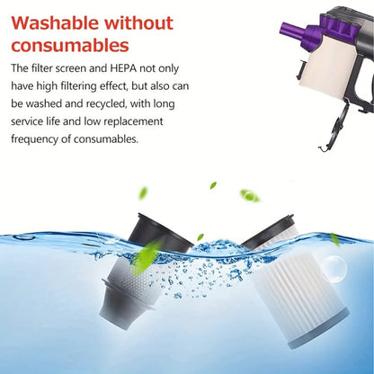 600W 4-in-1 Handheld Stick Vacuum Cleaner 20Kpa Strong Suction Low Noise Design - Portable for Pet Hair