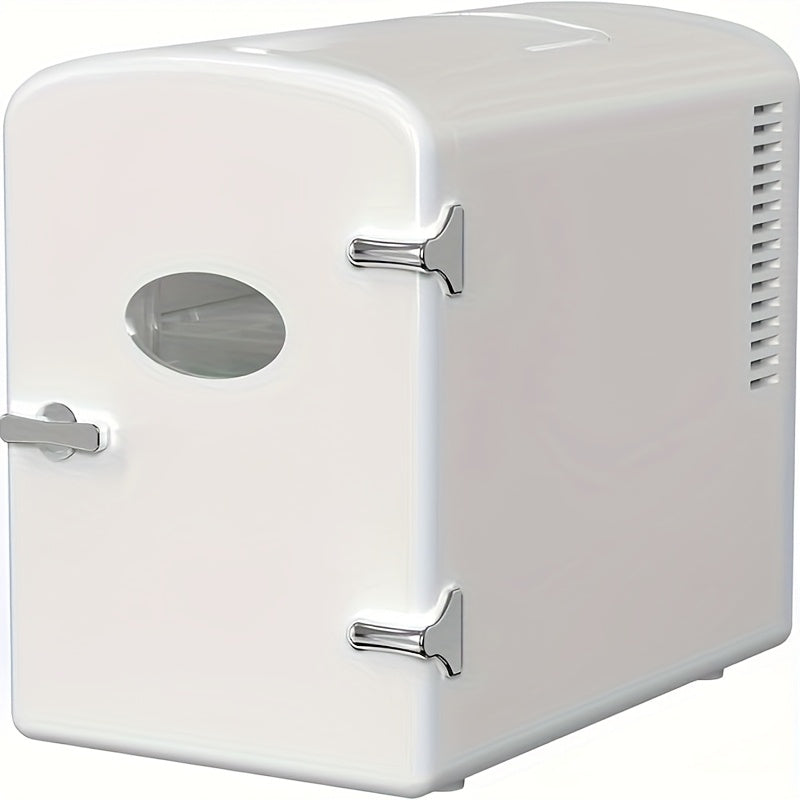 Mini Fridge Portable Cooler & Warmer 9-Can 1.59 Gal with Window for Entryways, Bedrooms and Living Spaces