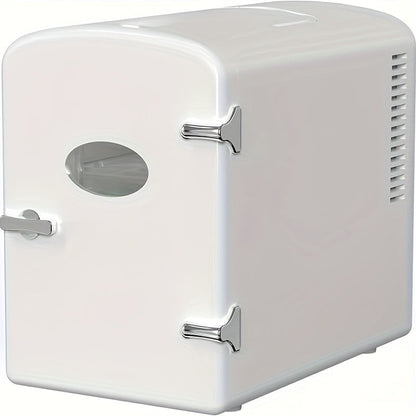 Mini Fridge Portable Cooler & Warmer 9-Can 1.59 Gal with Window for Entryways, Bedrooms and Living Spaces