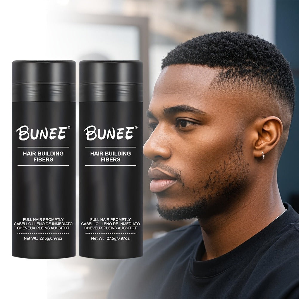 Hair Fiber Powder 27.5g 2-Pack Set - Instant Hairline Concealer Thinning Hair Cover for Makeup, Travel and Everyday Vanity Use