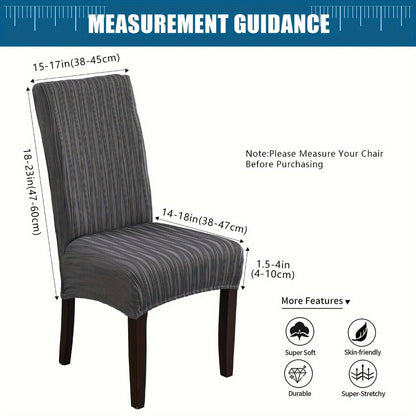 Dining Chair Covers Stretch Slipcovers Set of 4 or 6, Stain Resistant Removable Chair Protector for Home Kitchen Restaurant Wedding