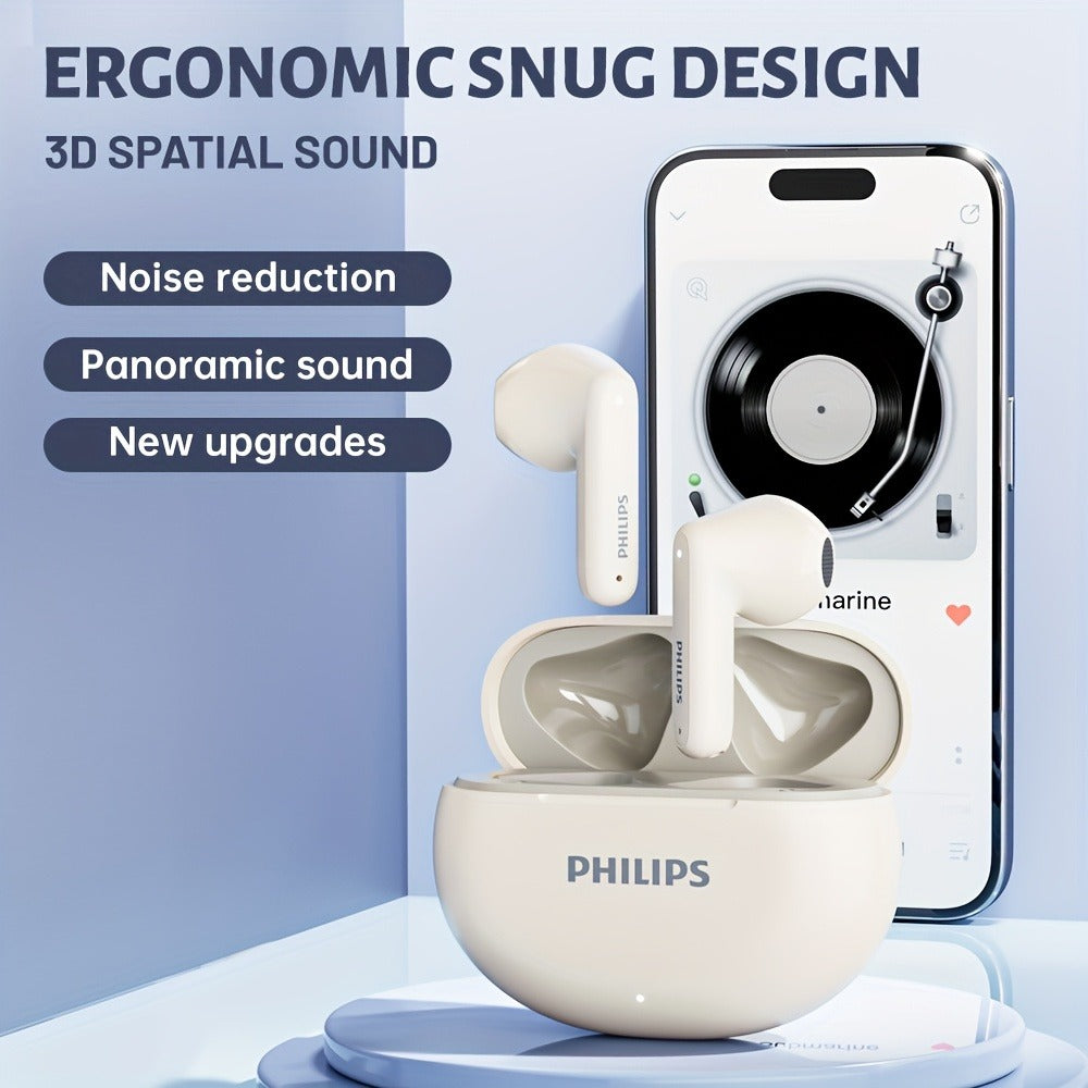Bluetooth 5.4 Semi-Open Earbuds True Wireless TWS Charging Case Noise Cancelling Mic 20H Playtime for an Everyday Personal Care Routine