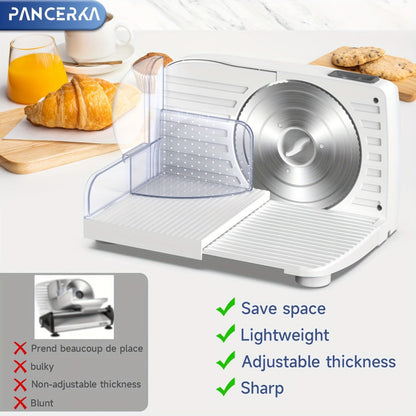 Electric Meat Slicer 0-15mm Adjustable Thickness, Home & Commercial Deli Food Cutter for Meat, Vegetables