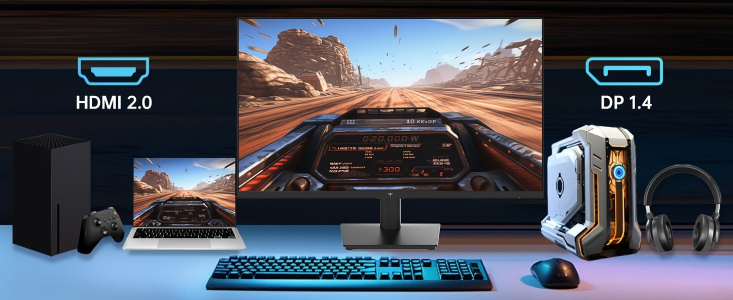 27-Inch QHD 100Hz Computer Monitor 2560x1440 IPS Display, AMD FreeSync, Ultra-Thin Bezel, HDMI DisplayPort