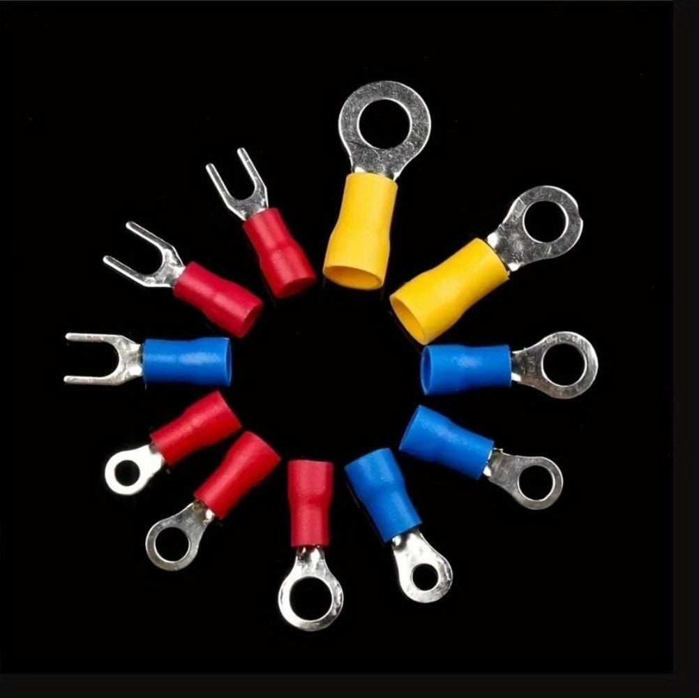 Electrical Crimp Terminals 280pcs Assorted Kit, Insulated Ring Fork Spade & Butt Wire Connectors for Automotive Marine & Home Wiring