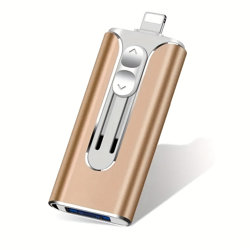 OTG USB 3.0 Flash Drive 4-in-1 for iPhone iPad Android Mac PC – Lightning Type-C Micro USB Connector Thumb Drive 64GB 128GB 256GB Memory
