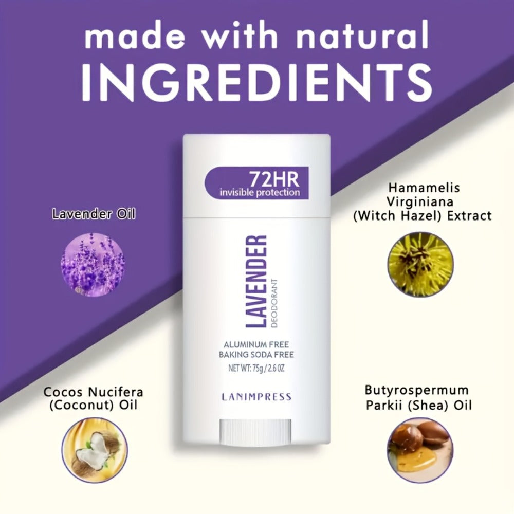 Natural Deodorant Stick Aluminum Free Baking Soda Free 72HR Invisible Protection with Witch for Entryways, Bedrooms and Living Spaces