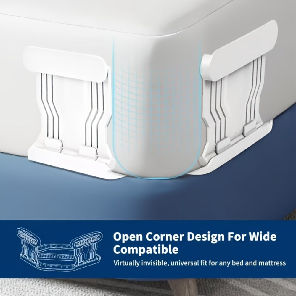 Bed Sheet Holder Straps – Heavy-Duty Mattress Sheet Grippers, No More Loose Bedding, Universal Fit for All Mattress Depths & Sheet Styles