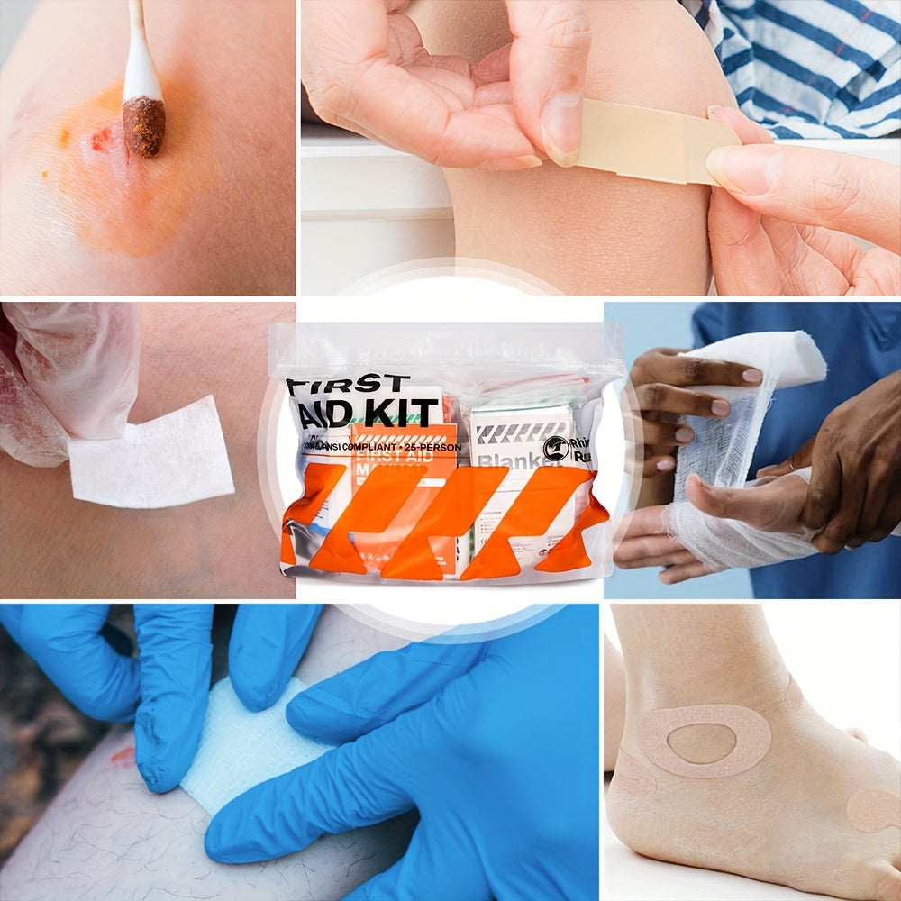 220-Piece First Aid Kit Refill Bag – Emergency Replacement Supplies with Bandages, Gauze & Wound Pads, Portable Refill Set for Home
