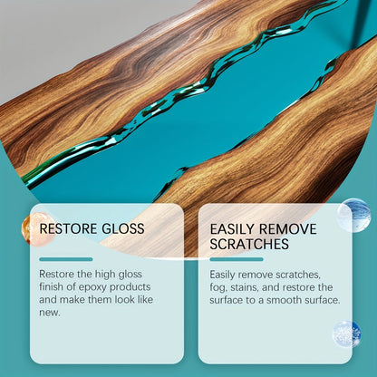 Epoxy Resin Polish & Cleaner 2pcs – Scratch Remover, High Gloss Restorer for Epoxy Surfaces