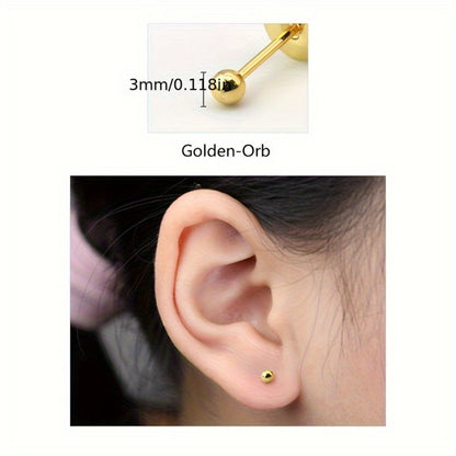 Ear Piercing Kit, 8 PCS Disposable Self Piercing Gun with 316 Stainless Steel Earrings for Entryways, Bedrooms and Living Spaces