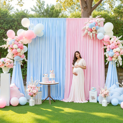 4-Pack 5x10ft Elegant Spandex Photography Backdrop | Wear-Resistant, Wrinkle-Free, Soft & Opaque Party Decoration Banners for Weddings