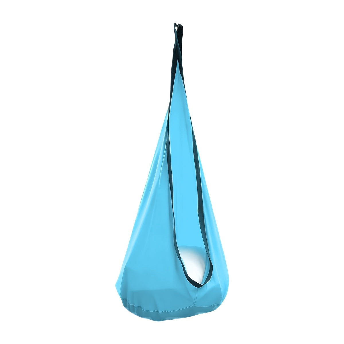 Nylon Hanging Hammock Chair with Inflatable Pillow, Storage Pocket and Four Colors for Indoor or Patio Use