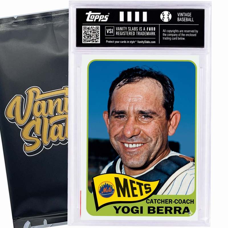 Sports Trading Cards, 1965 Topps-Labeled Baseball Mystery Vanity Slab with One Card for Display
