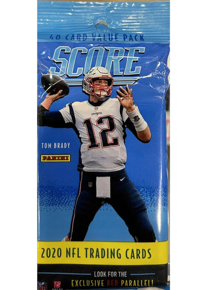NFL Score Football Fat Pack 2020 – 40 Cards Per Pack with Justin Herbert Joe Burrow Jalen Hurts Jordan Love Rookie Card Chase | Official NFL