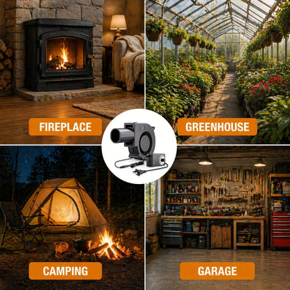 Turbo Blower Set with Adjustable Air Outlet - BBQ Barbecue Stove Firewood Stove Fan for Grilling, Camping and Outdoor Meals