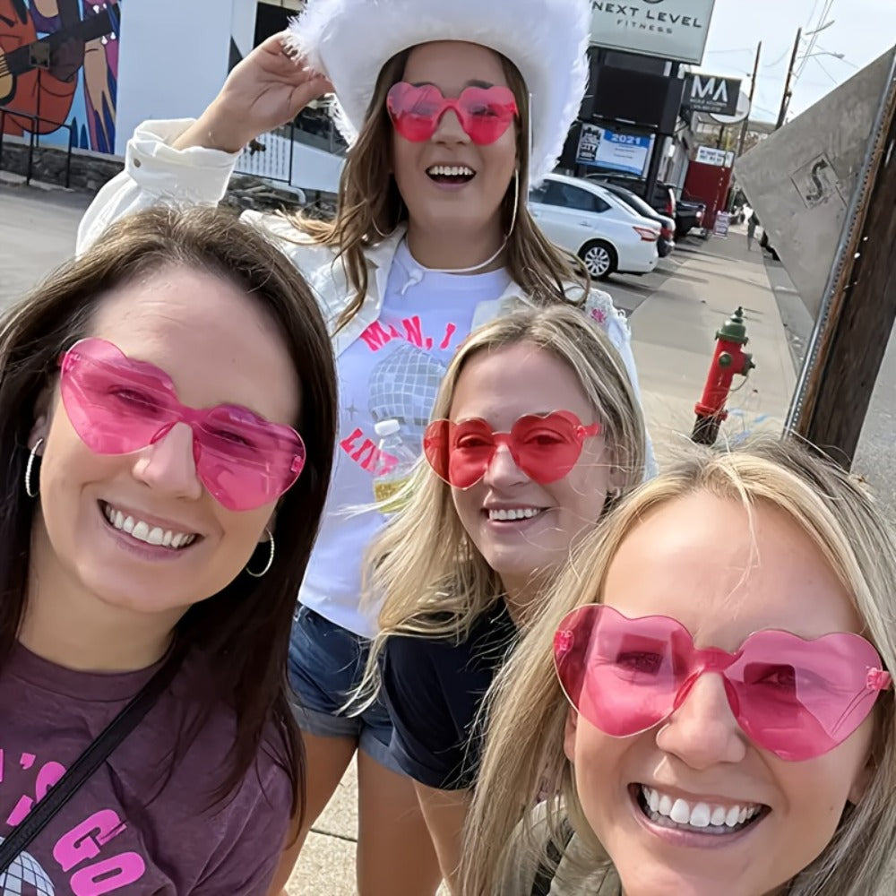 Heart Shaped Glasses 25 Pack Candy Color Party Sunglasses Bulk for Photo Booth Props for Parties, Celebrations and Guest Favors