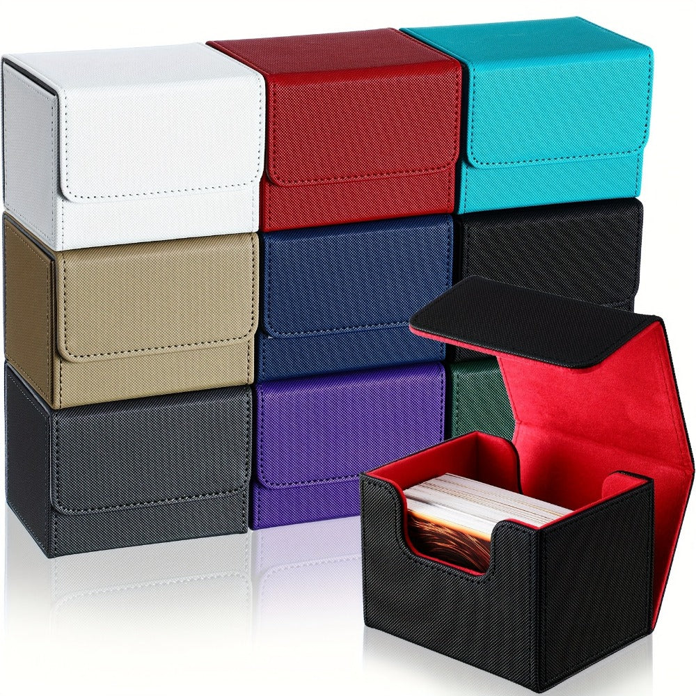 TCG Magnetic Deck Box 10 Pack – 100+ Card Capacity Storage Cases for MTG, Pokemon & Yu-Gi-Oh, 10 Vibrant Colors