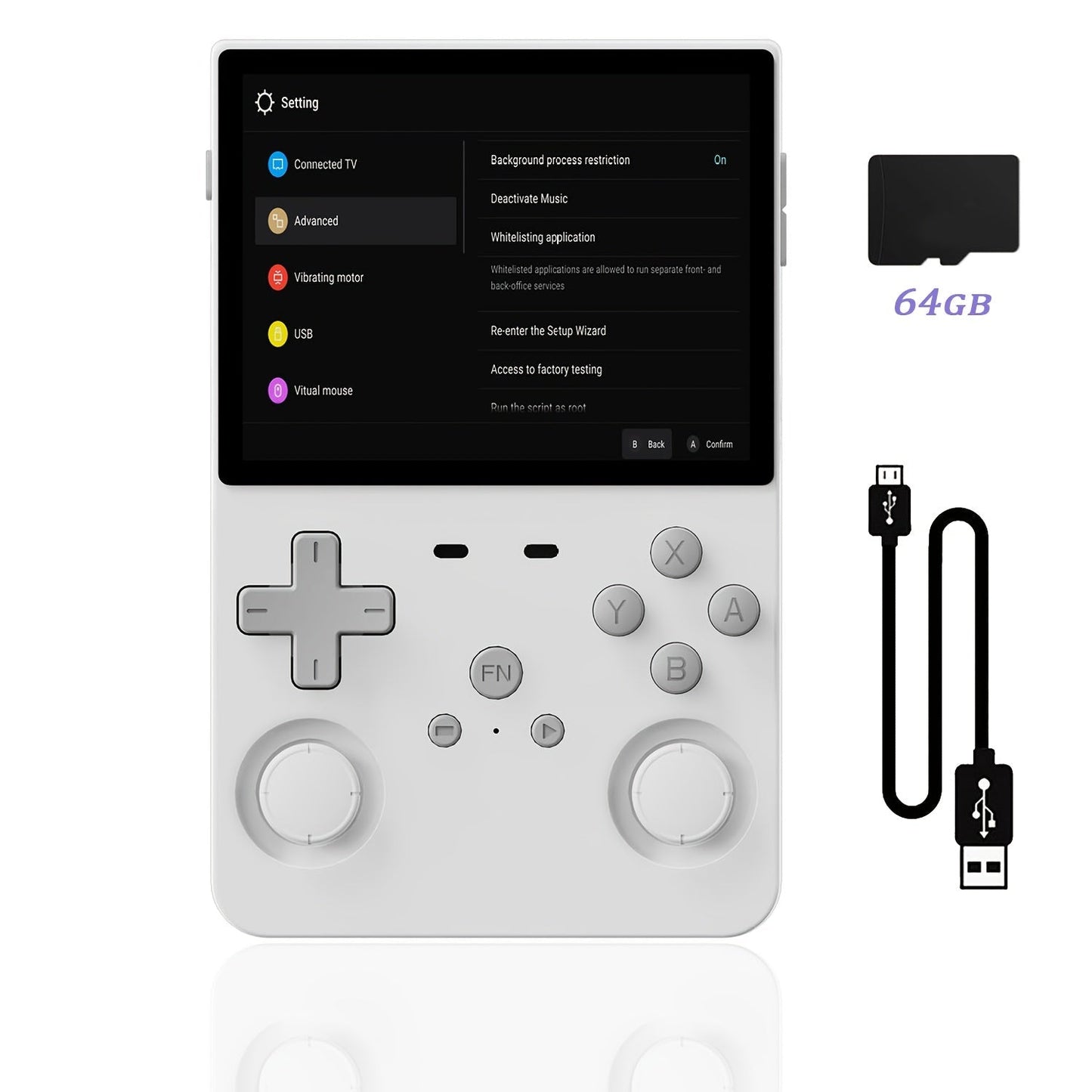 Handheld Game Console L35 with 3.5-Inch IPS HD Display, Open- Linux & 64GB/128GB Storage Options
