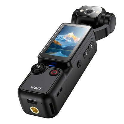 Ultra-Lightweight 4-in-1 Action Camera 1080P | 360° Rotating Lens, Image Stabilization & One-Click Recording