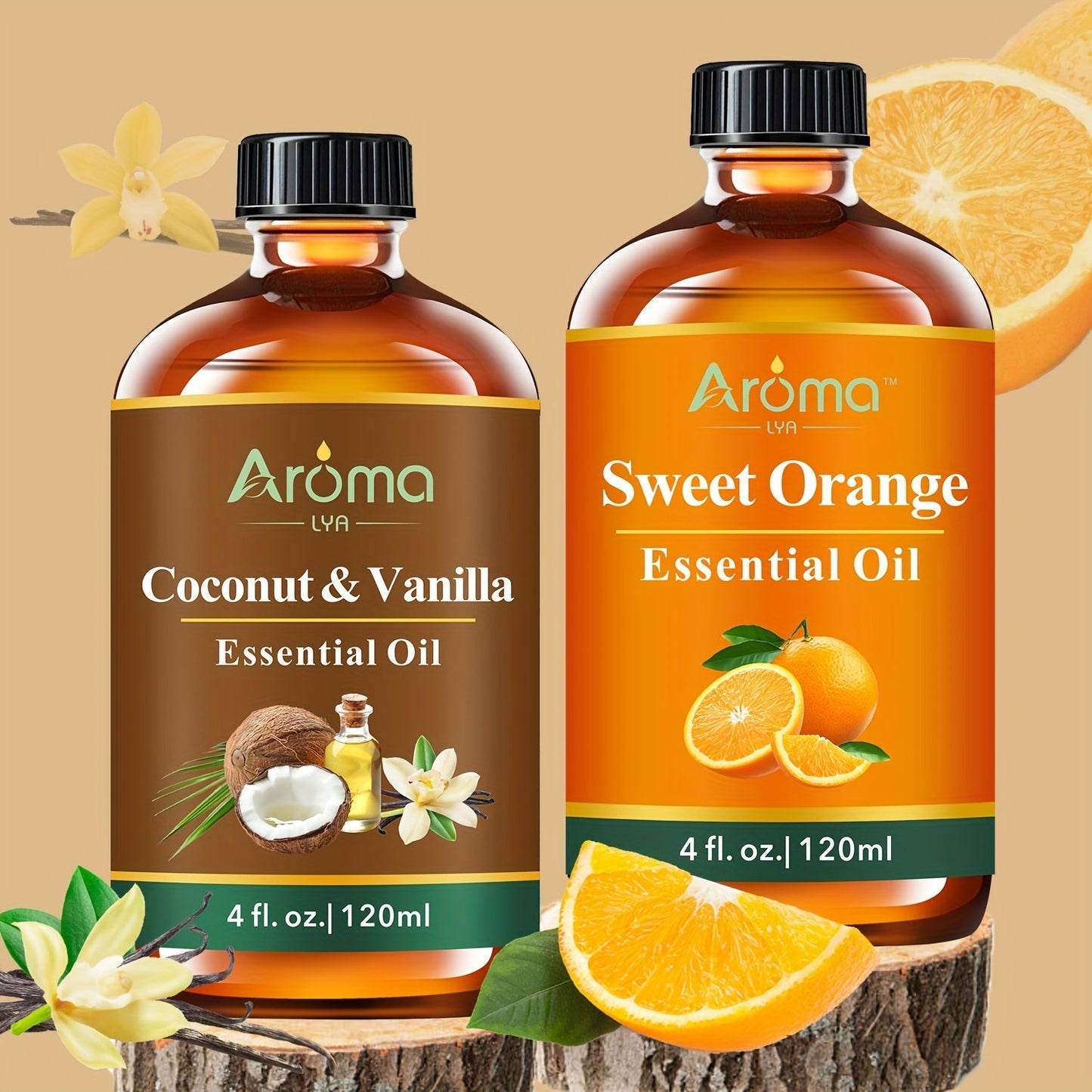 Diffuser Oil 4oz Coconut Vanilla Sweet Orange Pumpkin Pie Peach Hotel Scent for Candle for Entryways, Bedrooms and Living Spaces
