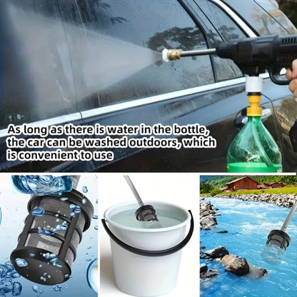 Car Pressure Washer with 4000 PSI Listing, 6-in-1 Spray Nozzle, 5m Hose and One or Two Batteries
