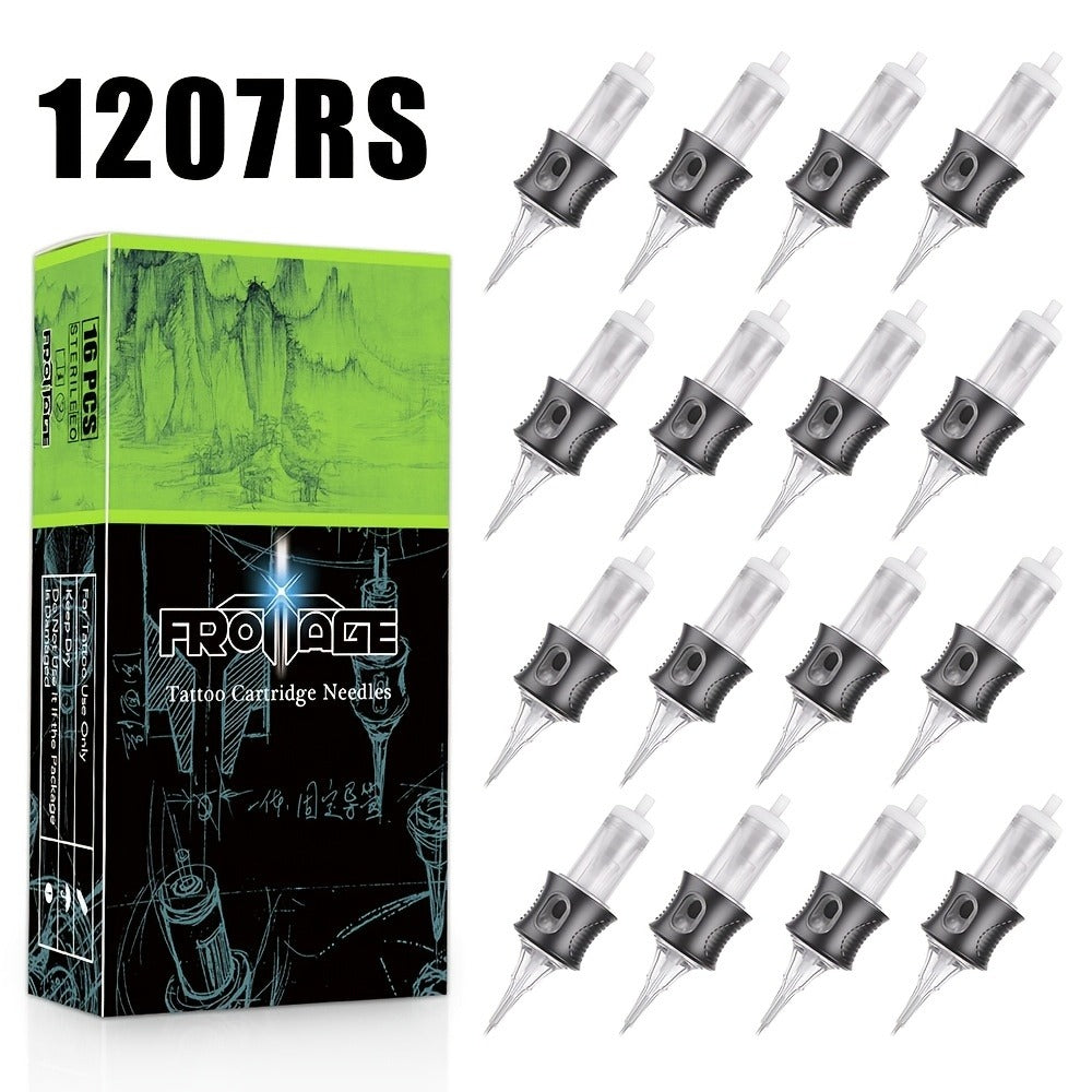 Tattoo Cartridge Needles with Frotage Label, 26 Retained RL RLT RS CM and M1 Cartridge Size Options