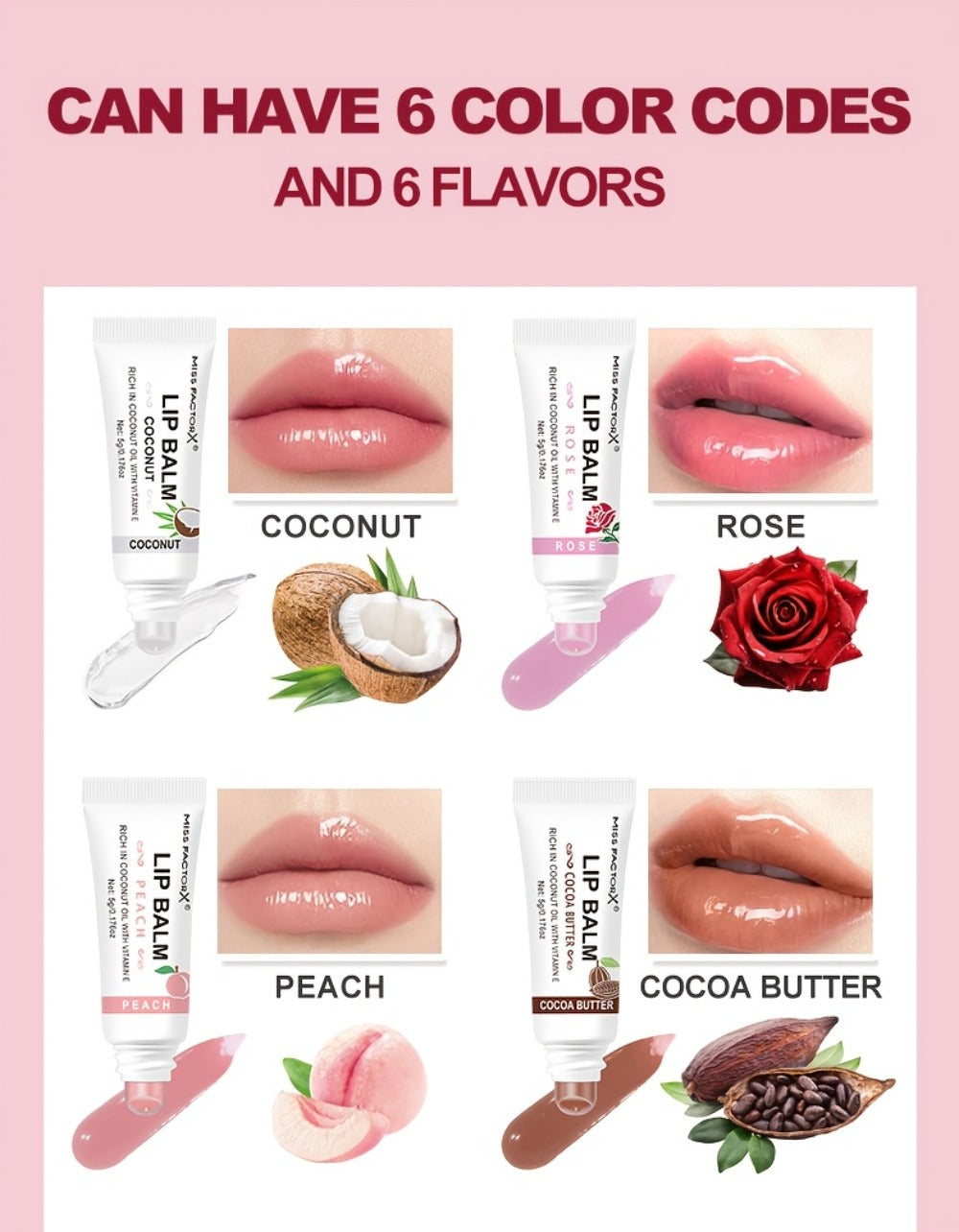 30-Piece Lip Gloss Gift Box Set, 6 Glossy Shades Waterproof Anti-Transfer Liquid Lipstick, High-Shine Lip Color for Women