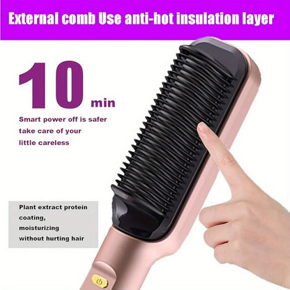 2-in-1 Wet and Dry Hair Straightener Curler Portable Flat Iron Fast Heat Adjustable Temperature, for Home, Travel and Salon Hair Styling
