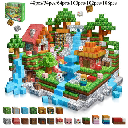 Magnetic Blocks STEM Building Toys for Kids 48/54/64/100/102/108pcs, Sensory Magnetic Tiles Set for Boys Girls Ages 3 4 5 6 7 8 9 10
