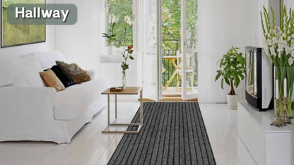 Runner Carpet with Rubber Backing - 1800G/sqm Indoor Outdoor Rug, Hallway, Entryway, Laundry Room & Balcony Runner Mat