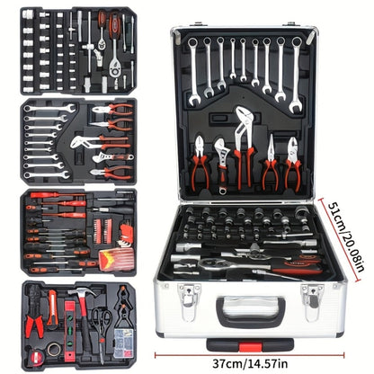 Impact Socket Set in 53, 54, 194 or 518-Piece Options with 3/8-Inch Drive, Metric and Imperial Sizes for Car Repair and DIY