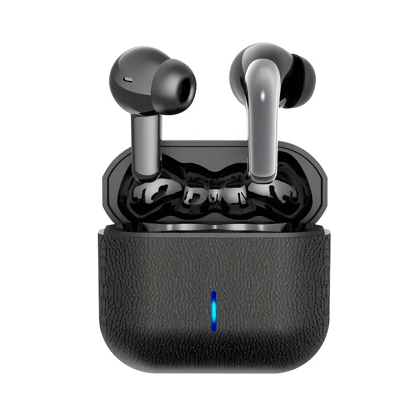Bass Stereo Wireless Earphones Bluetooth 5.4, Playtime In-Ear Earbuds with Noise Cancelling Mic & LED Display