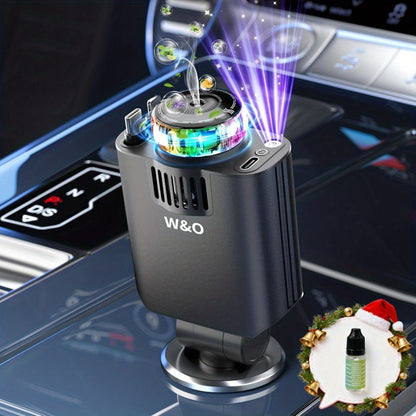 Car Charger with Perfume 3-in-1 Fast Charging AromaRelax Starlight Projector Retractable Cable USB-C & Lightning for iPhone 16 15 14 13 12