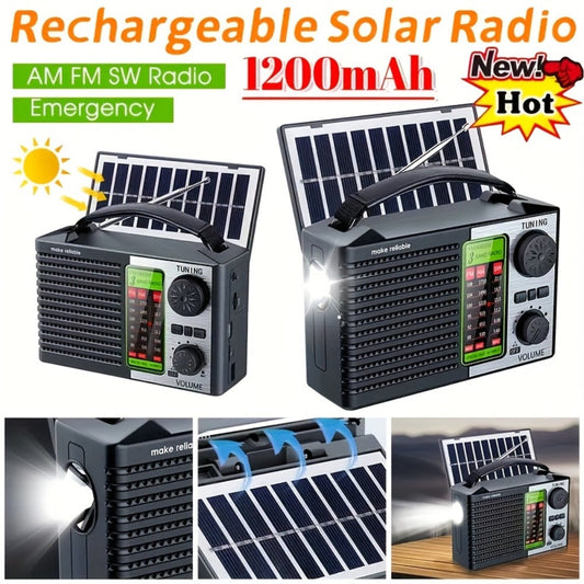 Portable Retro Radio Speaker with MP3 Player Rechargeable Battery Emergency Weather for Bedside Audio, Alarms and Room Entertainment