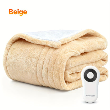 Dual Control Electric Heated Blanket with 10 Heat Levels - Auto Shutoff, Overheat Protection, Fast Heating