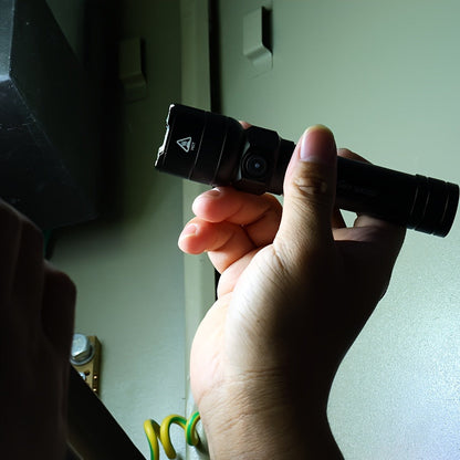 Mini LED Flashlight 18650 Rechargeable Battery, Adjustable Focus & Brightness Zoomable Compact Torch